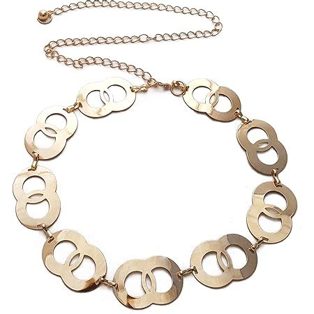 Buy VRITRAZ Women And Girl Fashion Metal Stretchable Gold Plated Belly ...