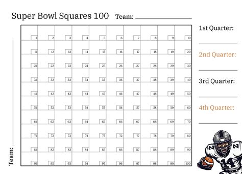 2024 Super Bowl Squares Printable - Educational Printable Activities