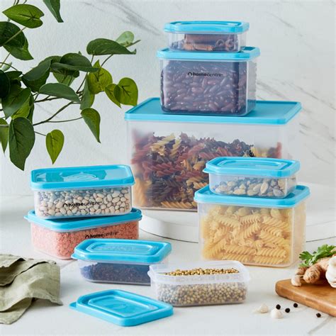 Buy Corsica Hexa Set of 9 Polypropylene Food Saver Containers from ...