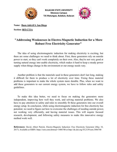 (PDF) "Addressing Weaknesses in Electro-Magnetic Induction for a More ...