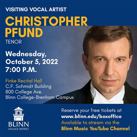 Blinn College-Brenham hosting performance by acclaimed tenor ...