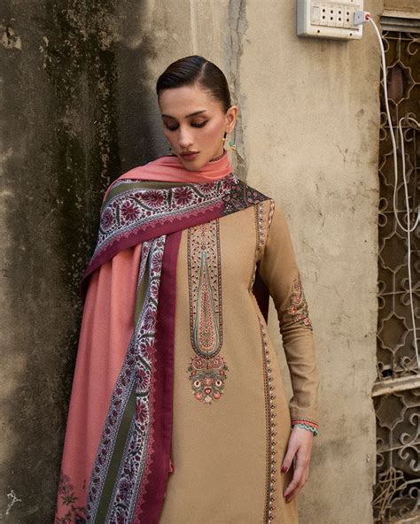 Dahr | Embroidered Beige Karandi Set | Nainpreet – Nainpreet - The ...