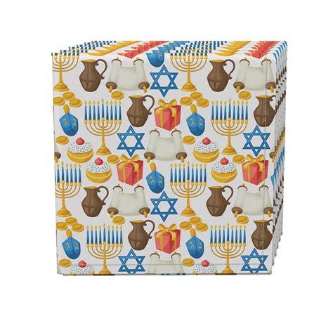 Napkin Set, 100% Polyester, Set of 4, 18x18", Menorah Memories