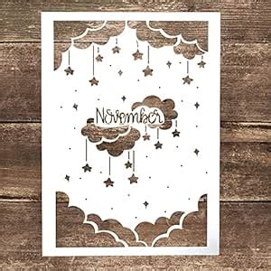 SLGIFT DIY Decorative Cloud Stencil Template for Painting on Canvas ...