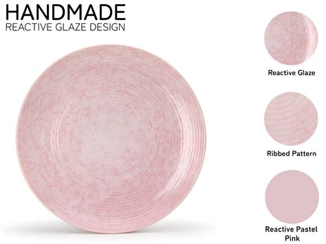 Bodhi House | Pastel Pink Ceramic Plates | 20-Piece