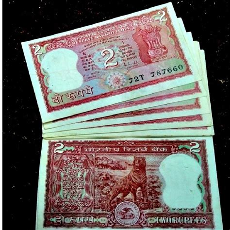 Buy Lot 25 PCS 1970-80s India 2 Rupees Tiger Old Vintage Original UNC ...