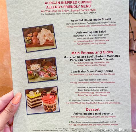 MENUS and PRICES Announced for Tusker House Character Dining in Disney ...