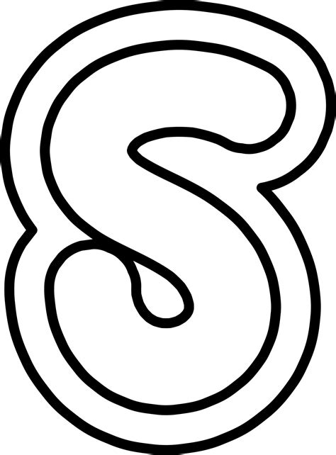 S In Bubble Letters