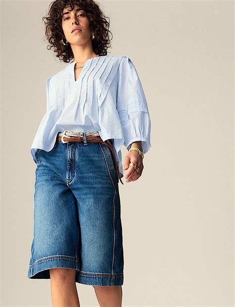 Buy Pure Cotton V-Neck Pintuck Blouse at Marks & Spencer