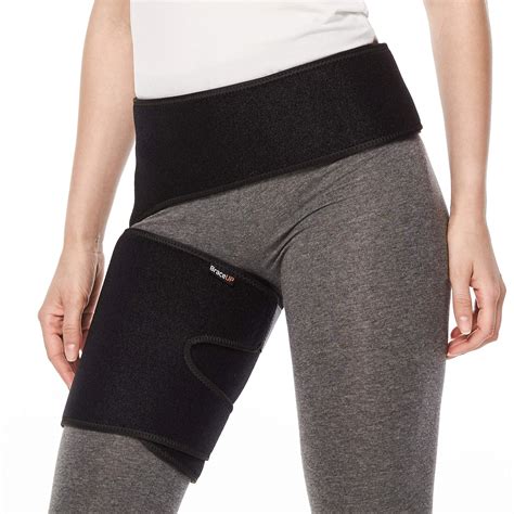 BraceUP® Groin and Hip Compression Support Brace, Sciatica Wrap for ...