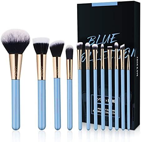 Enther & LaFeel Makeup Brush Set, Premium Cosmetic Wood Handle Brushes ...