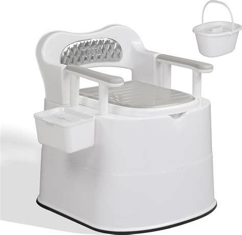 Amazon.com: VINGLI Upgraded Portable Toilet for Adults， Large Bedside ...