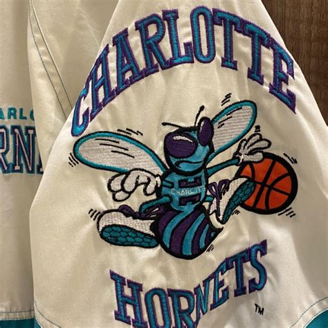 CHARLOTTE HORNETS STARTER JACKET #vintage #90s... - Depop