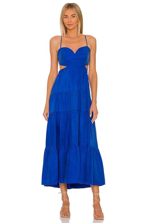 Karina Grimaldi Alex Solid Dress in Royal | REVOLVE