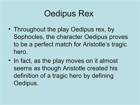 Oedipus rex as a tragic hero | PPT