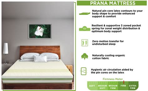 duroflex Prana - Goal Certificate 100% Latex Mattress, 8 Inch Organic ...