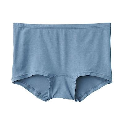 W's Lyocell blend boy shorts LADY M Smoky blue | MUJI
