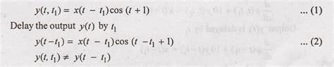 Examples Based on Time Variant and Time Invariant System