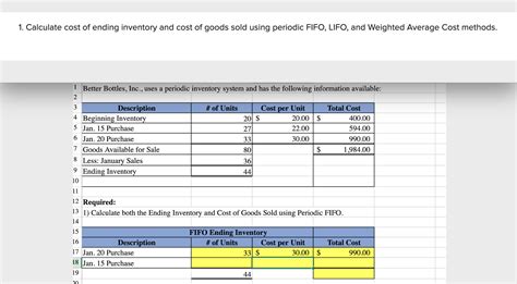 Ending Finished Goods Inventory Budget Formula at Liam Threlfall blog