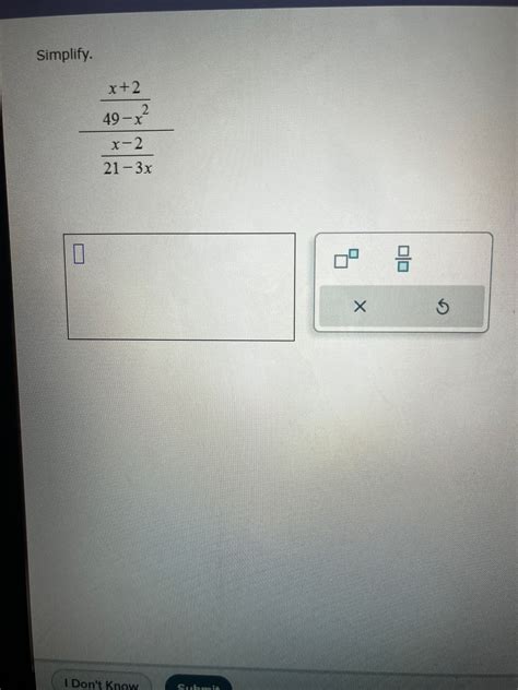 Solved Simplify. 21−3xx−249−x2x+2 | Chegg.com