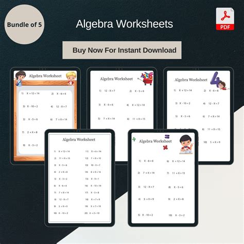 Free Printable Algebra Worksheets 的图像结果