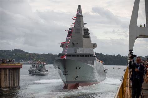 Navantia Launches First F-110-Class Frigate Bonifaz for Spanish Navy