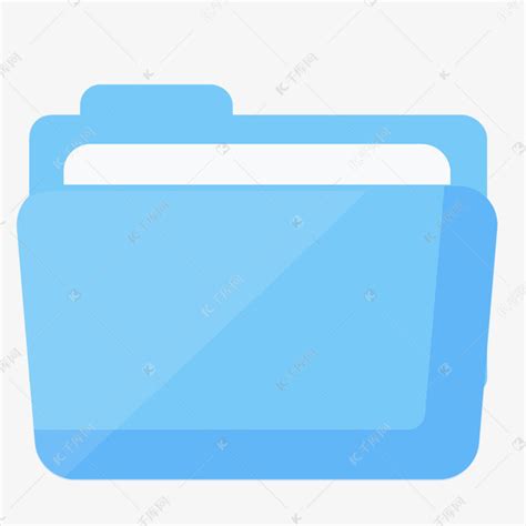 蓝色圆角创意文件夹元素素材图片免费下载-千库网
