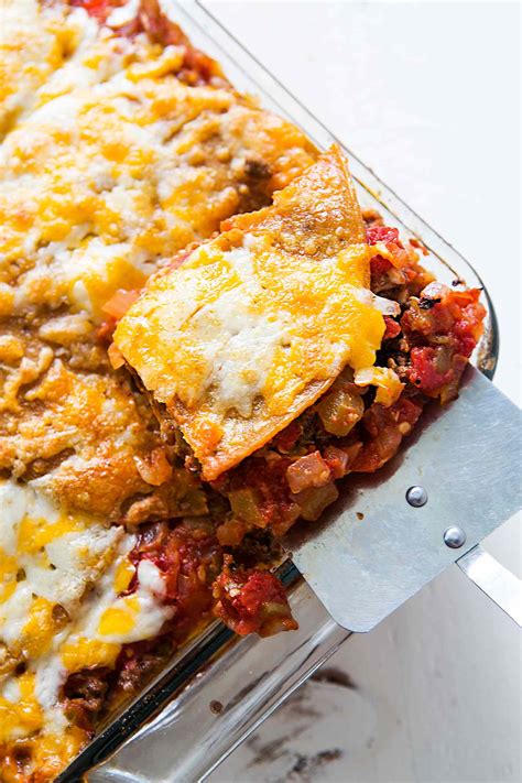 Mexican Lasagna Recipe   SimplyRecipes.com