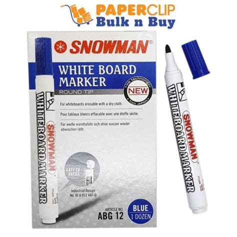 Jual MARKER SNOWMAN WHITE BOARD ABG-12 BLUE - Jakarta Utara - PAPERCLIP ...
