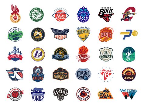 NBA Logo Redesigns by Michael Weinstein on Dribbble