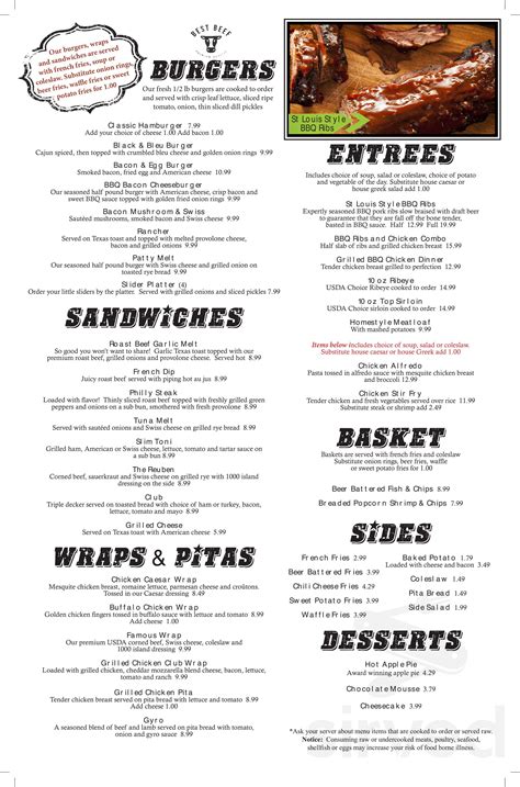 LimeLight Sports Bar & Grill menu in Warren, Michigan, USA
