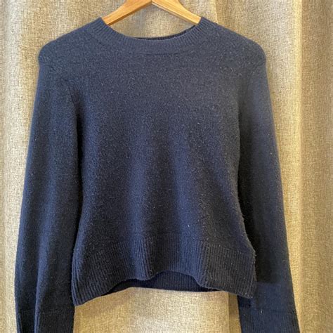 cute and cozy navy blue jumper with bell sleeves,... | Depop