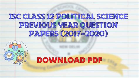 ISC Class 12 Political Science Previous Year Question Papers Download ...