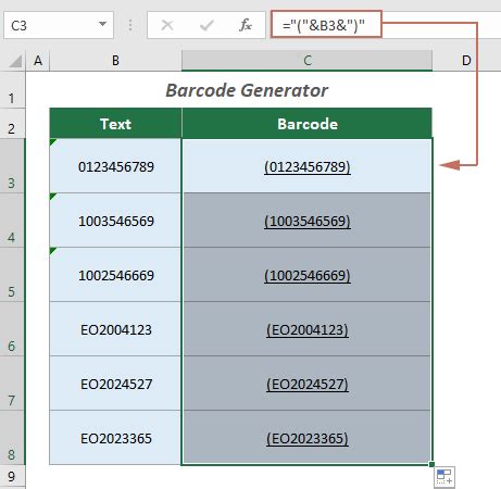 Image result for How to Create Barcode in Excel