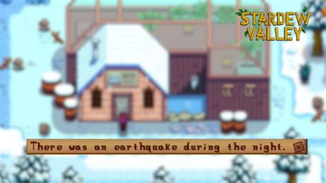 What happens after an earthquake in Stardew Valley? - Charlie INTEL