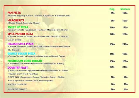 Menu at Real pizza, Ghaziabad