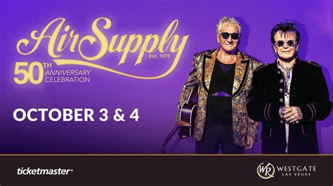 Air Supply 50th Anniversary Celebration Tour in Las Vegas, 3000 ...