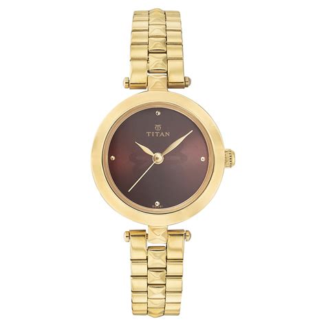 Buy Online Titan Quartz Analog Brown Dial Watch for Women - nc2473ym03 ...