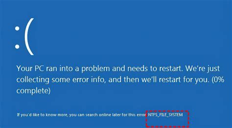Image result for NTFS File System Blue Screen