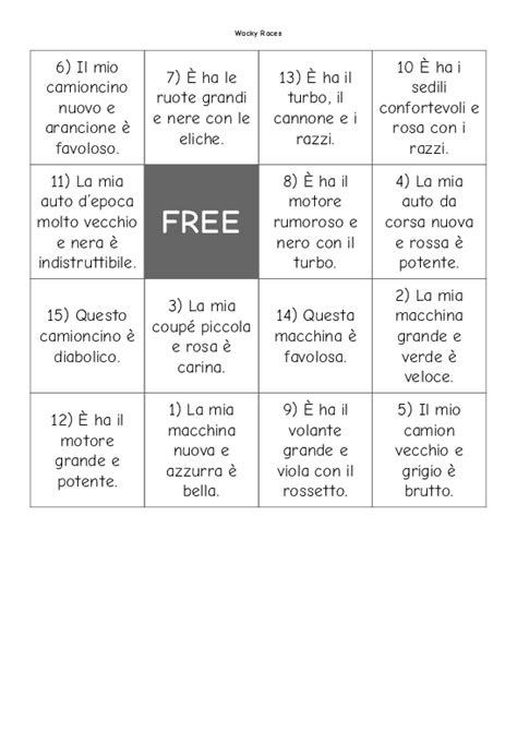 Image result for Fun Italian Worksheets