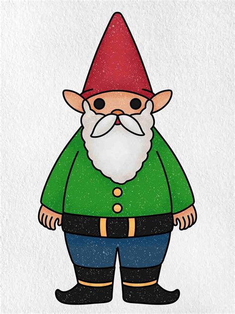 How To Draw A Garden Gnome Easy at Sharon Alexander blog
