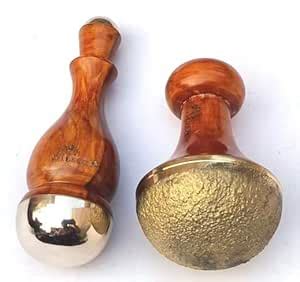 WITSOUL kansa wand 2in1 and kansa vatki With Handle For foot massage ...