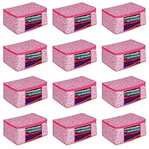 AARON INC Saree Cover Set of 12 Non Woven Fabric Saree Bag for Clothes ...