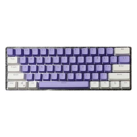 Purple White Keycaps Set Double Shot PBT OEM Profile | Ubuy India