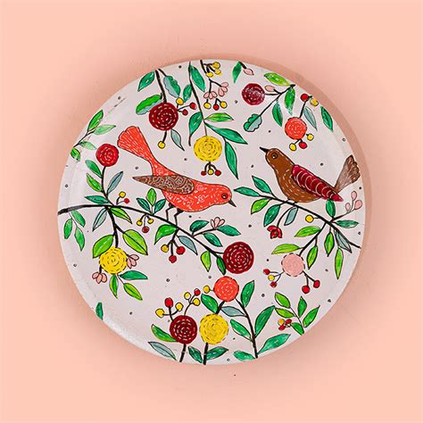 Buy Folk Art Set Of 3 Wall Plates Online On Zwende