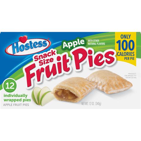 HOSTESS Mini Baked Apple Fruit Pies, Single Serve, 12 Count, 12 oz ...