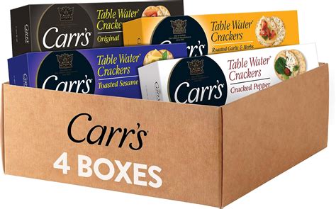Amazon.com: Carr's Table Water Crackers, Baked Snack Crackers, Party ...