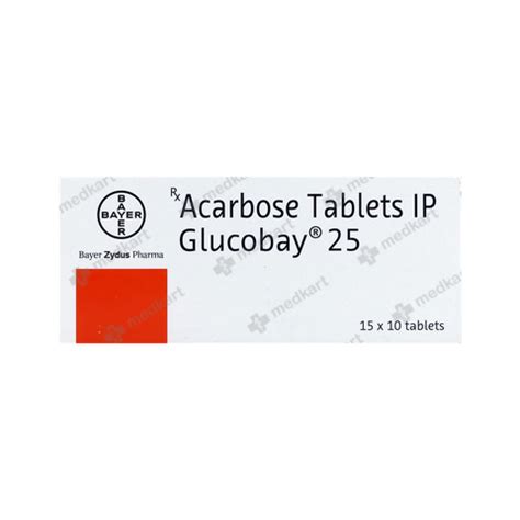 GLUCOBAY 25MG TABLET 10'S : View Price, Combination and Alternatives ...