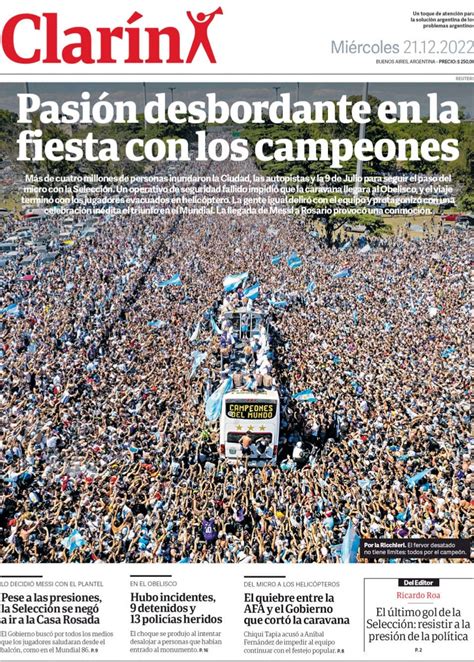 https://cdn11.bigcommerce.com/s-3stx4pub31/images/stencil/1280w/products/7951/22612/clarin-pasion-desbordante-en-la-fiesta-con-los-campeones-diario-impreso-argentino-wednesday-argentina-newspaper-all-sections-spanish-12-21-22__50030.1671626016.jpg?c=2