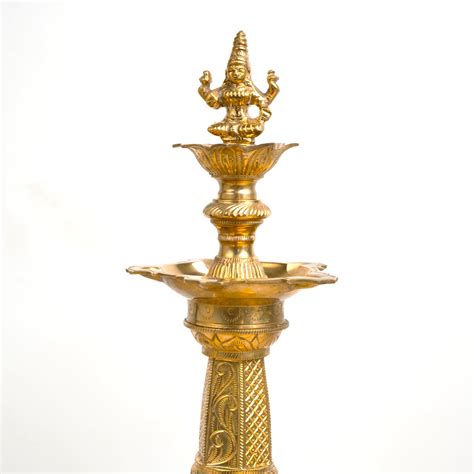 Buy Brass Lakshmi Lamp | Traditional Goddess Lakshmi Oil Lamp by ...